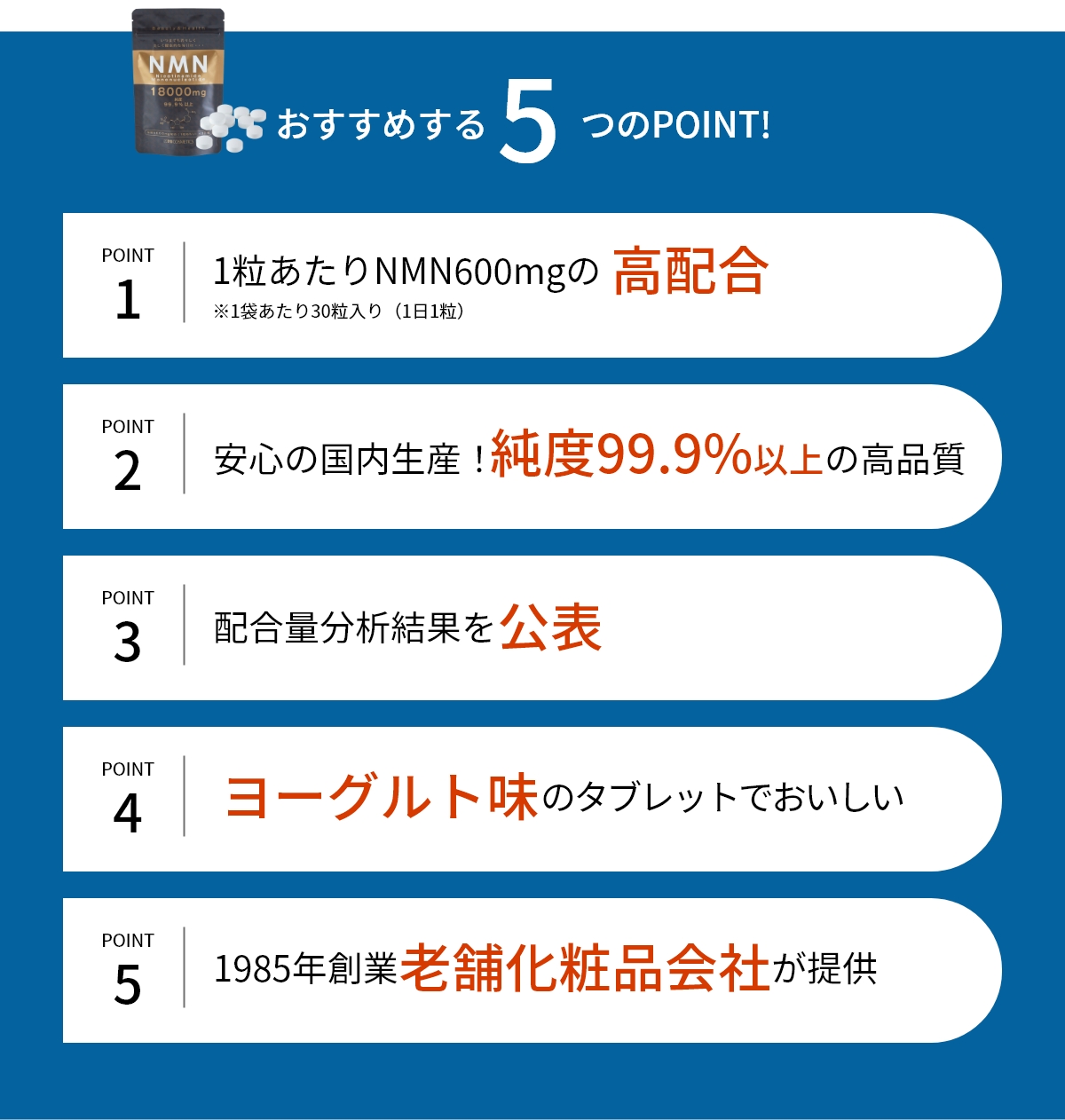 おすすめする5つのPOINT!