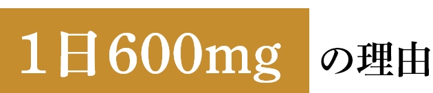 1日600mgの理由
